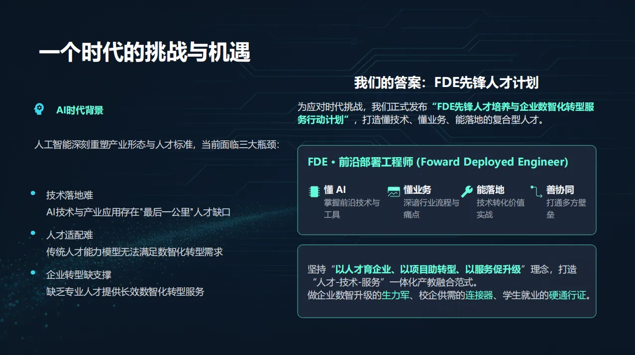 FDE 先锋人才计划：陈标新团队为民办与中小企业打通数智化双向破局通道—— 深度解读《FDE 先锋人才培养与企业数智化升级服务行动计划（2026-2028）》